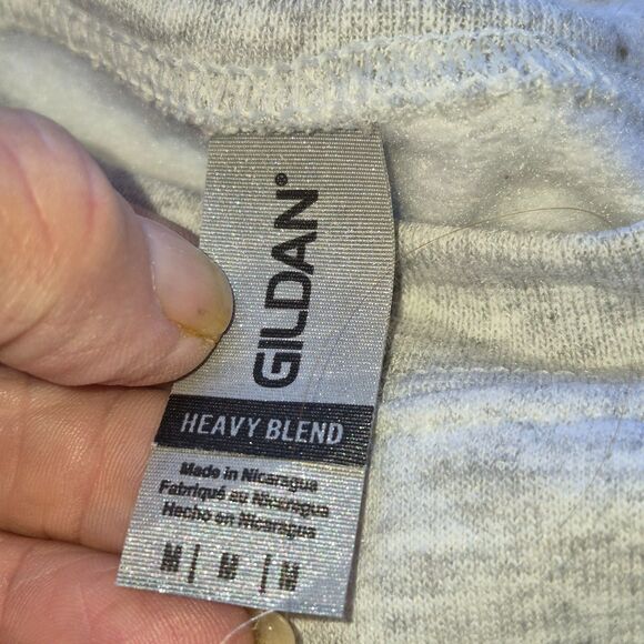 Gildan Sweat Shirt Cotton Blend Gray Size Med, Small Town Big Spirit. - Picture 5 of 9